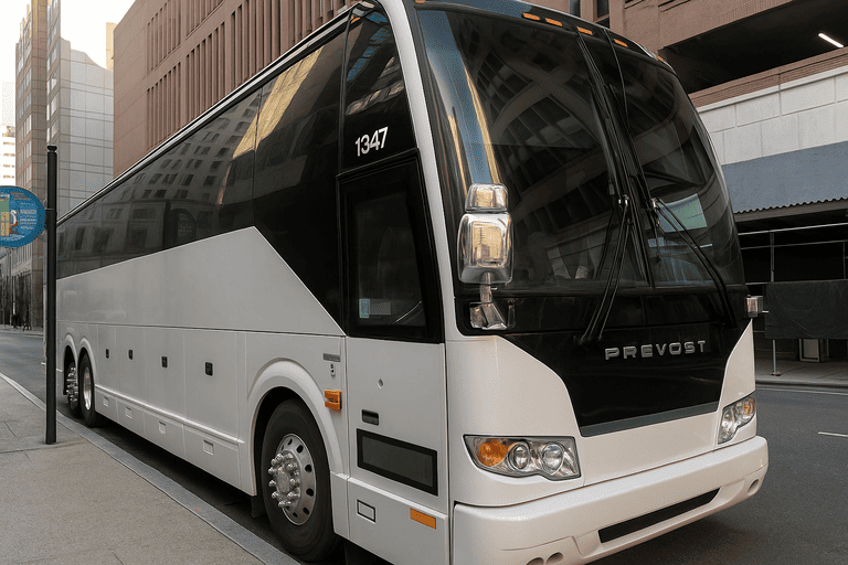 a Arvada Minibus Company coach bus