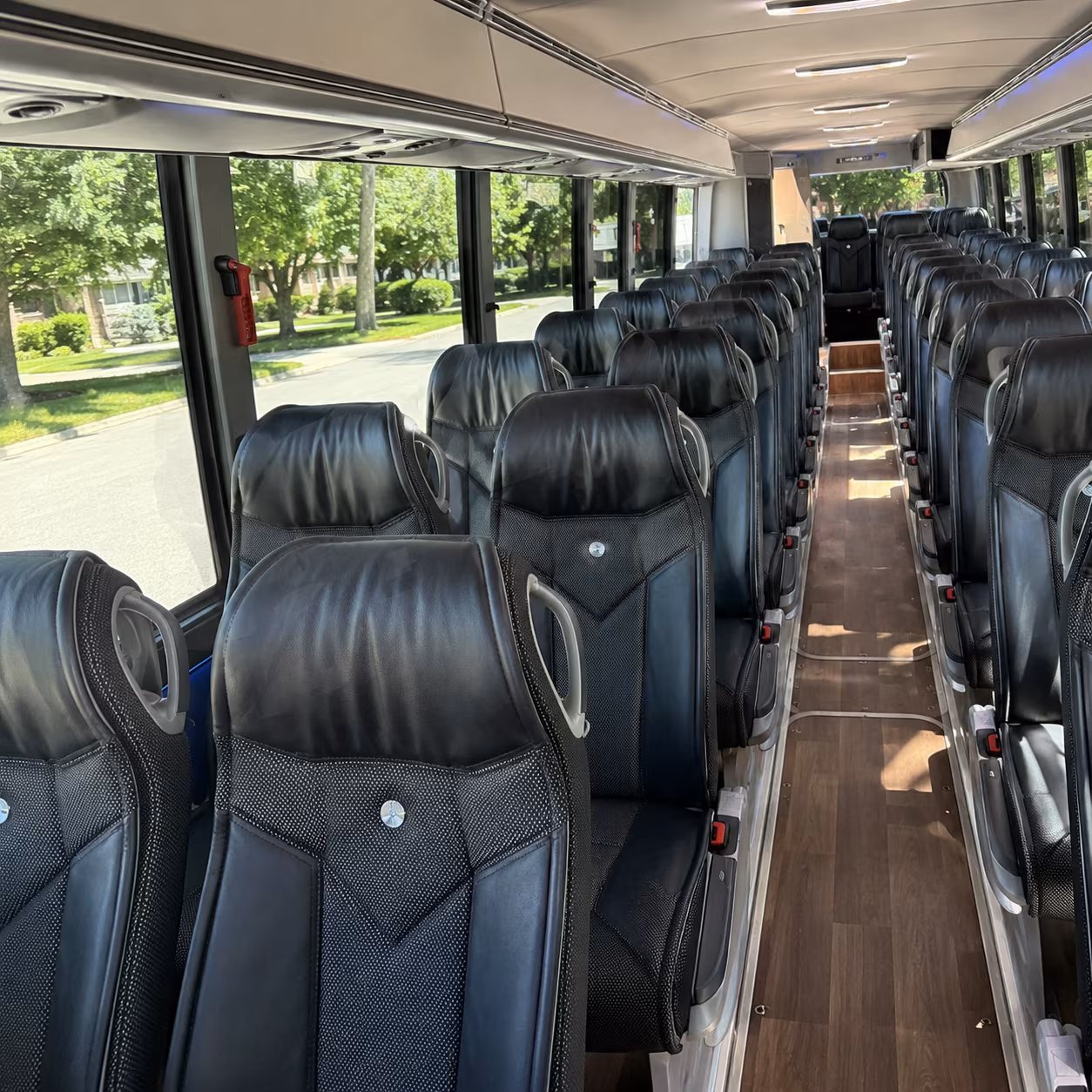 arvada 40 passenger charter bus inside