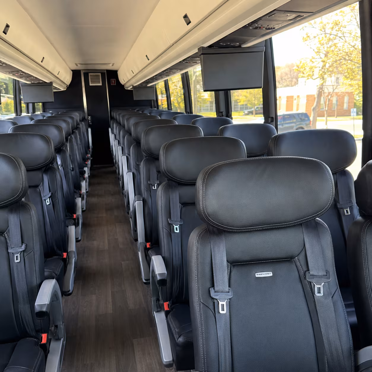 arvada 45 passenger charter bus inside