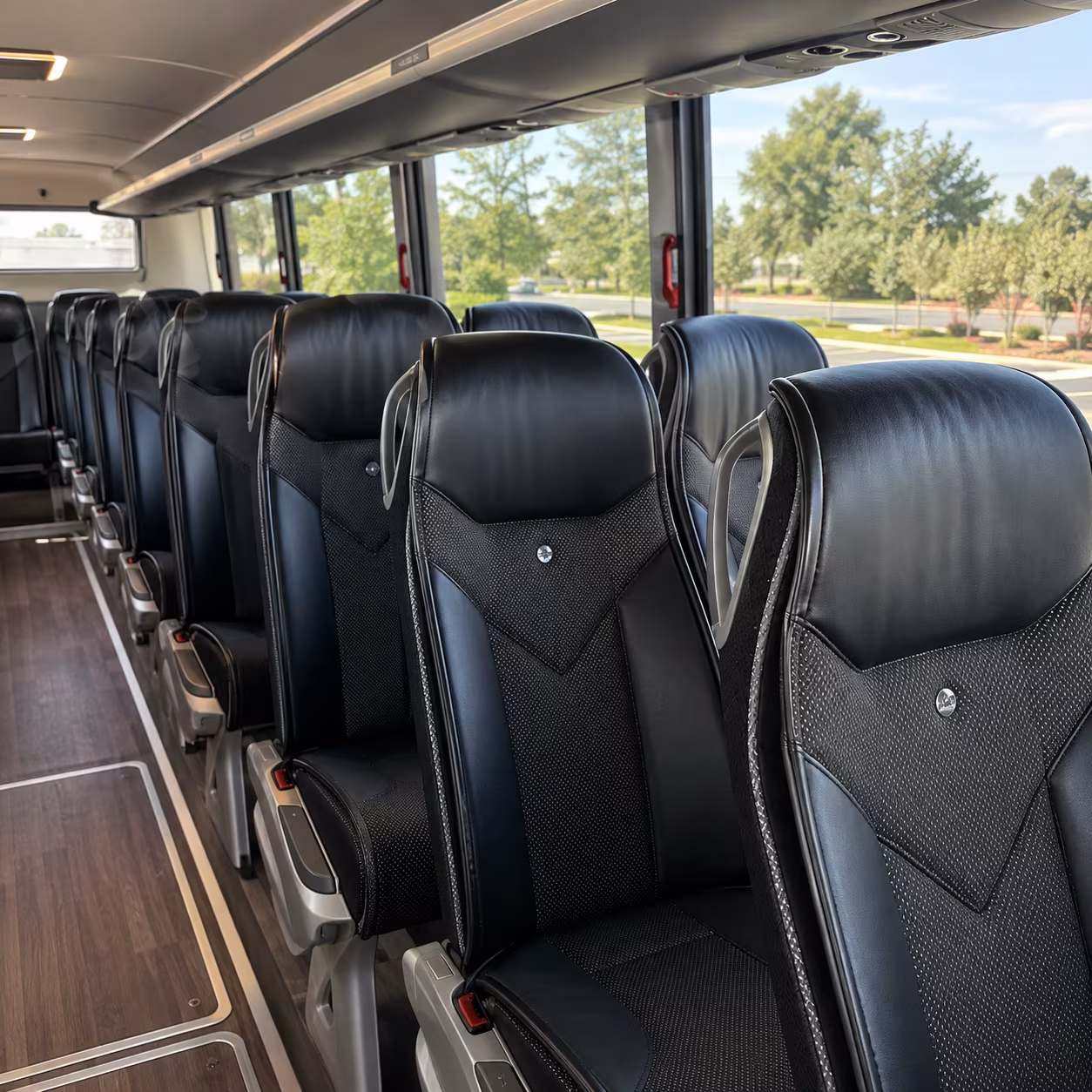 arvada 45 passenger charter bus interior