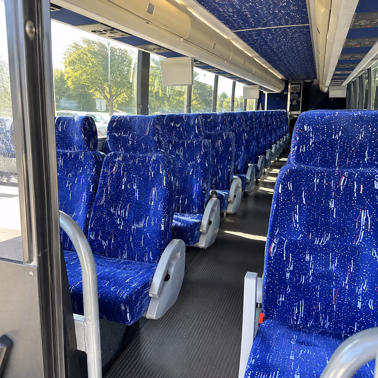 arvada 50 passenger charter bus inside