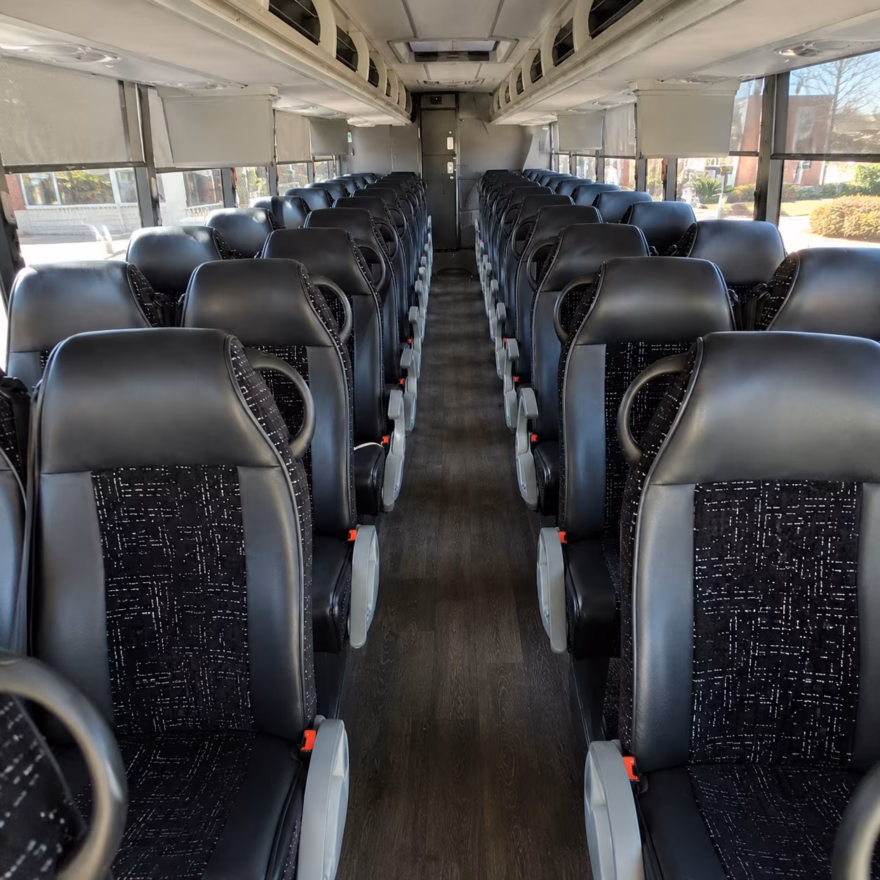arvada 54 passenger charter bus inside