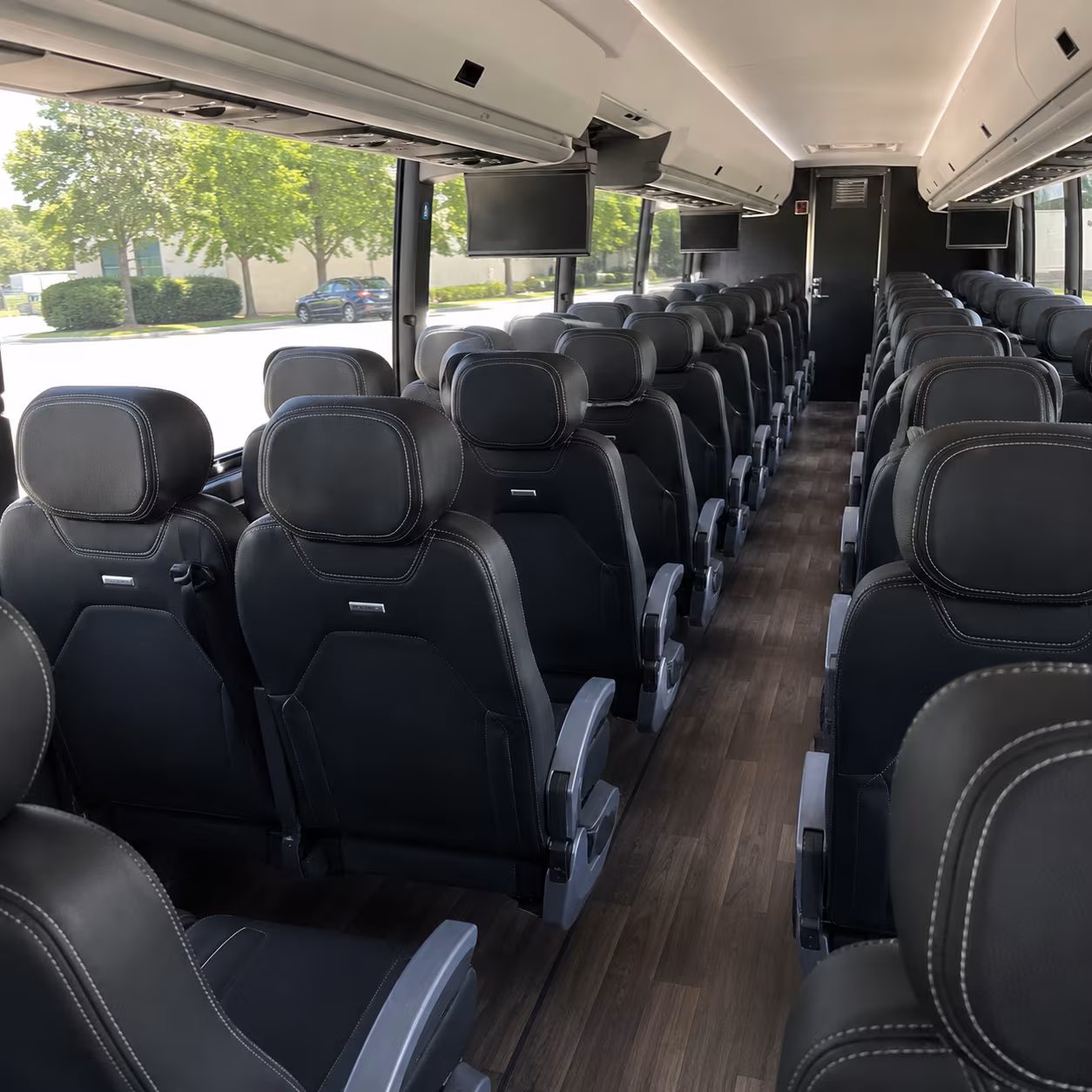 arvada 56 passenger charter bus interior